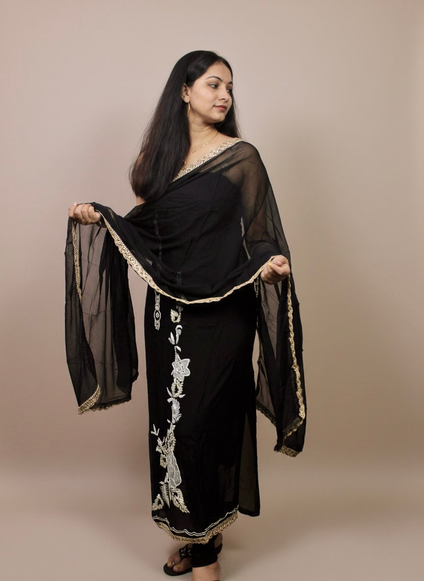 Organza unstitched suit